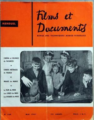 FILMS ET DOCUMENTS magazine side cover Issue 164 May 1961