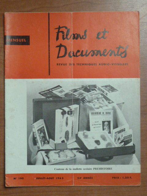 FILMS ET DOCUMENTS magazine side cover Issue 190 July/August 1963
