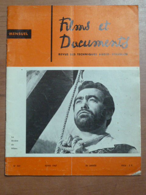FILMS ET DOCUMENTS magazine side cover Issue 231 March 1967