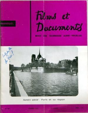FILMS ET DOCUMENTS magazine side cover Issue 263 February 1970