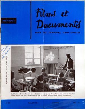 FILMS ET DOCUMENTS magazine side cover Issue 276 May/June 1971