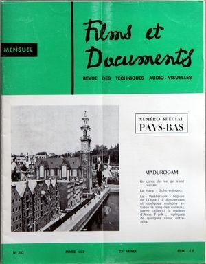 FILMS ET DOCUMENTS magazine side cover Issue 283 March 1972