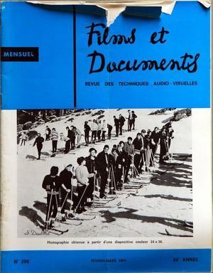 FILMS ET DOCUMENTS magazine side cover Issue 298 February 1974