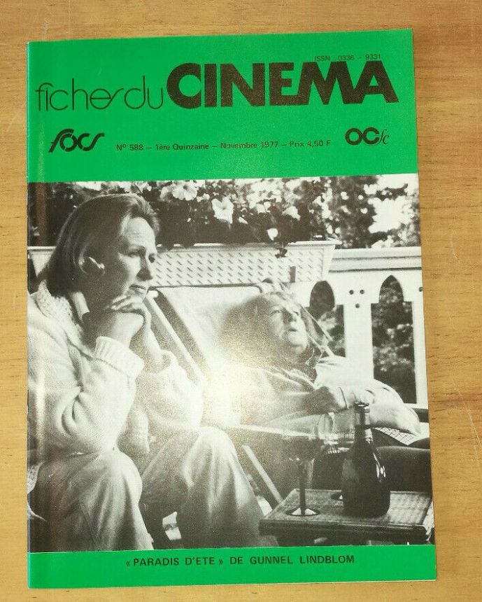 FICHES DU CINEMA | LES magazine side cover Issue 588  November 1977
