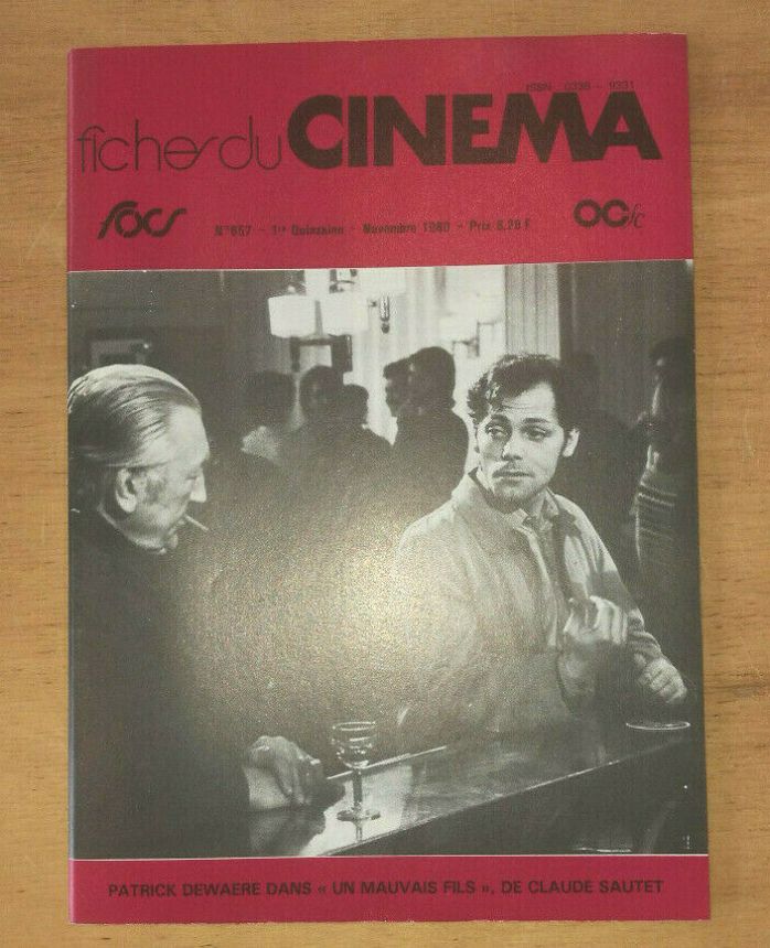 FICHES DU CINEMA | LES magazine side cover Issue 657  November 1980