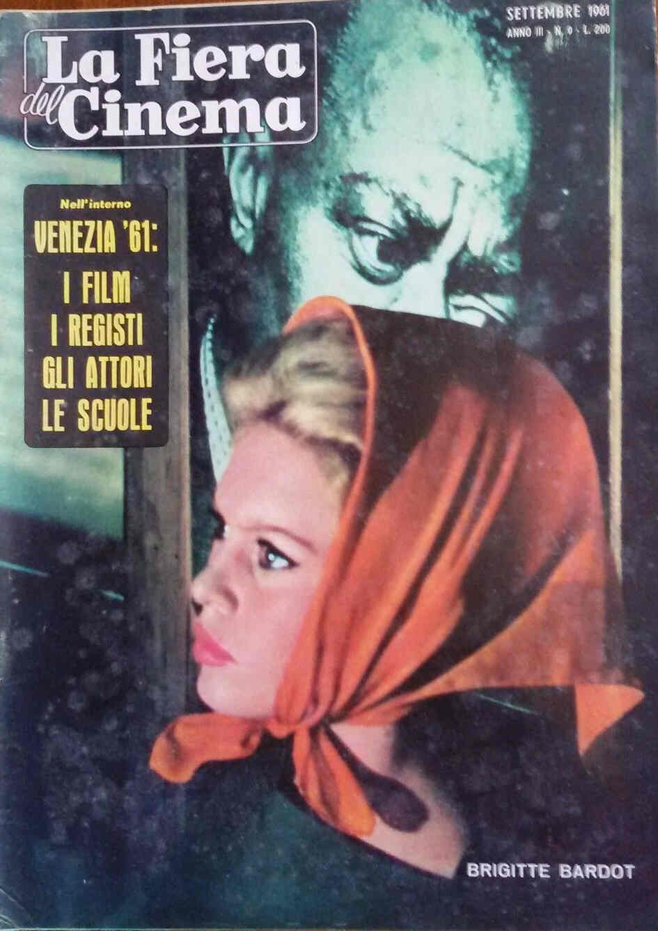 FIERA DEL CINEMA | LA magazine side cover September 1961