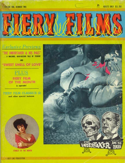 FIERY FILMS magazine side cover Issue 2  Vol 1 # 2 Spring 1967
