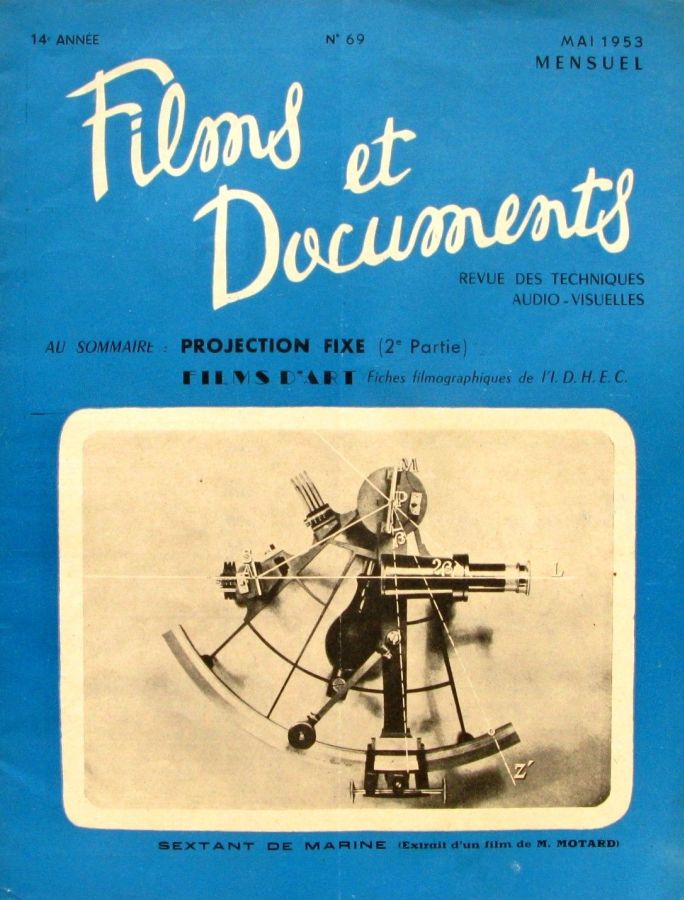 FILMS ET DOCUMENTS magazine side cover Issue 69  May 1953