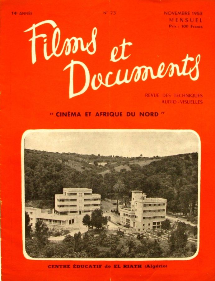 FILMS ET DOCUMENTS magazine side cover Issue 73  November 1953