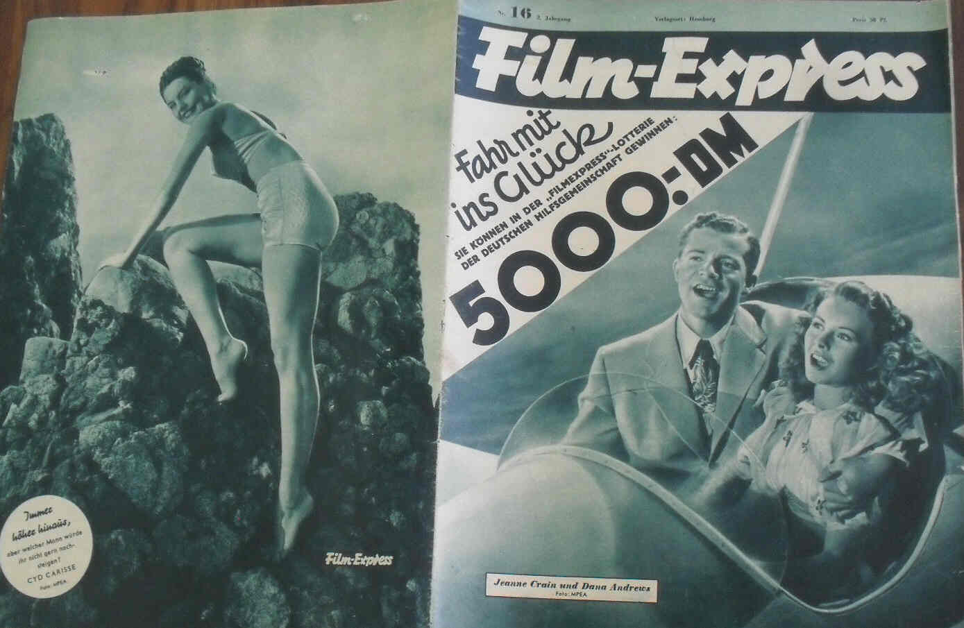 FILM-EXPRESS WOCHE magazine side cover Issue 16  1949