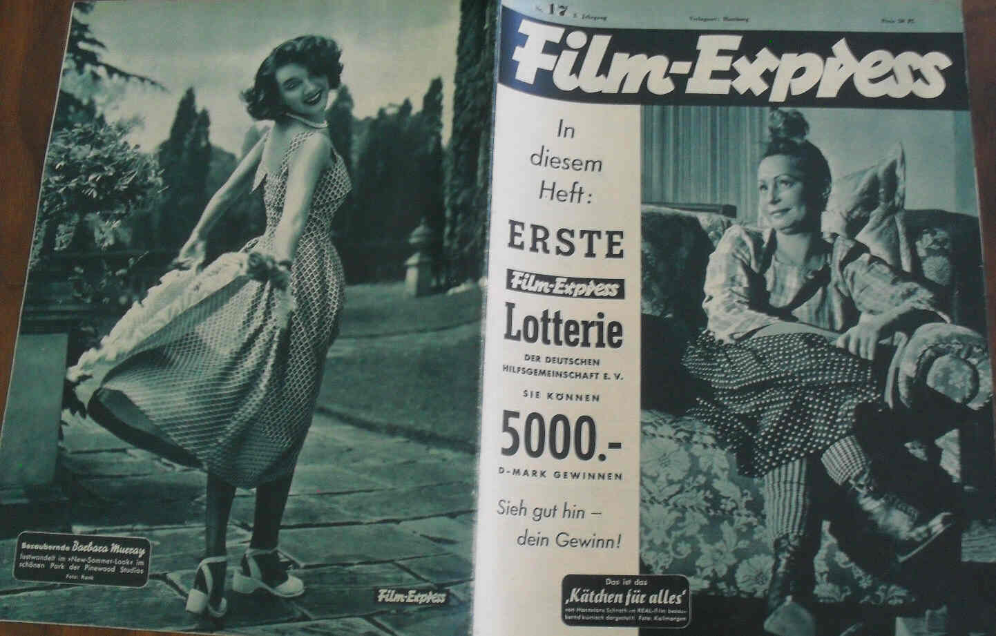 FILM-EXPRESS WOCHE magazine side cover Issue 17  1949
