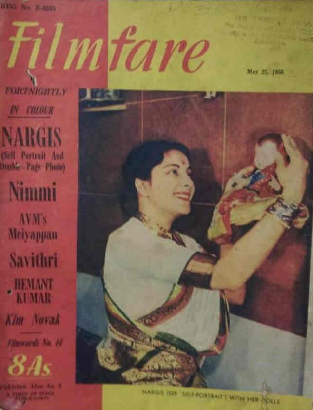 FILMFARE magazine side cover 25 May 1954