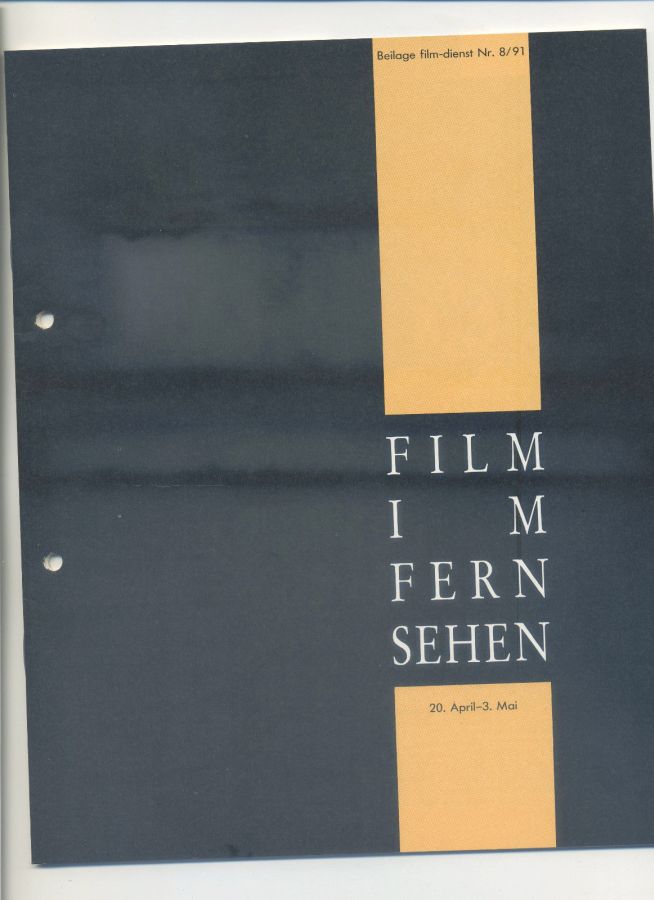 FILM IM FERNSEHEN magazine side cover Issue 8 20 April 1991