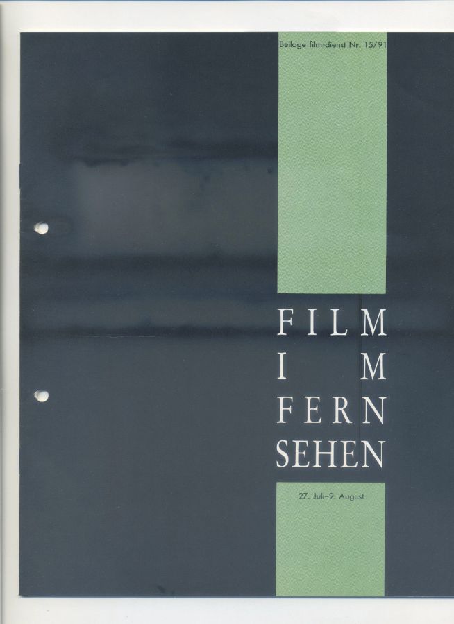 FILM IM FERNSEHEN magazine side cover Issue 15 27 July 1991