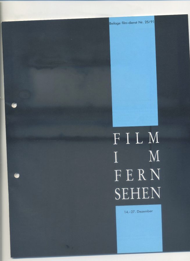 FILM IM FERNSEHEN magazine side cover Issue 25 14 December 1991