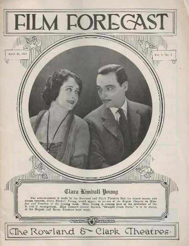 FILM FORECAST (1910s-20s) magazine side cover 25 April 1921