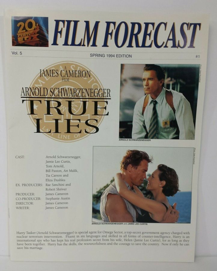 FILM FORECAST (USA) magazine side cover  Vol 5 No  1 Spring 1994