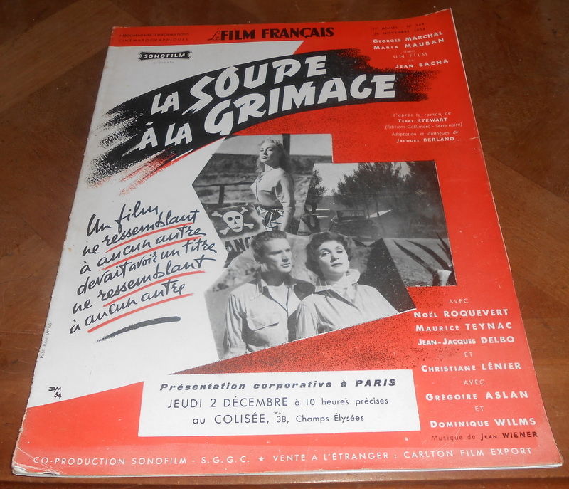 FILM FRANCAIS | LE magazine side cover Issue 544 26 November 1954