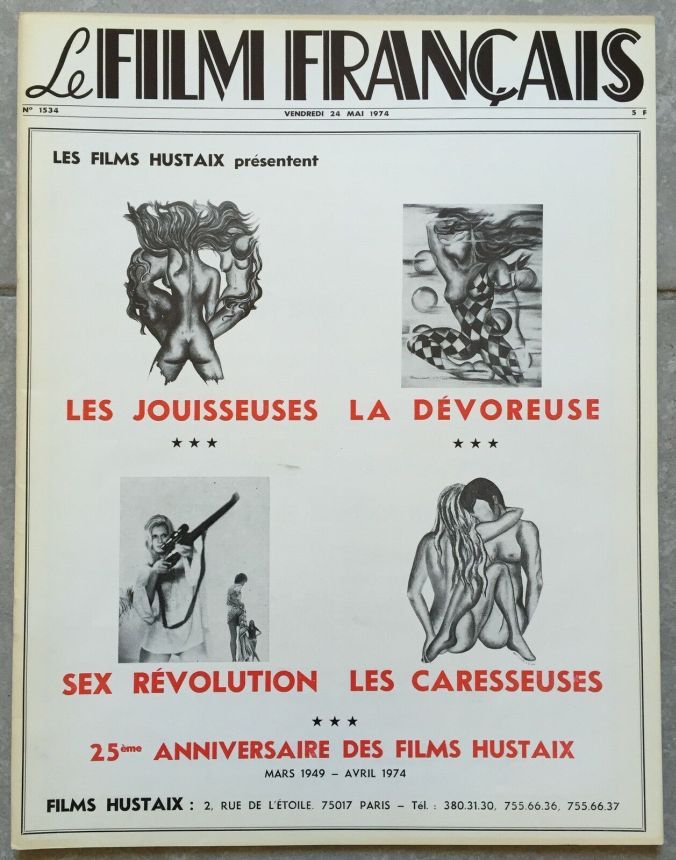 FILM FRANCAIS | LE magazine side cover Issue 1534 24 May 1974