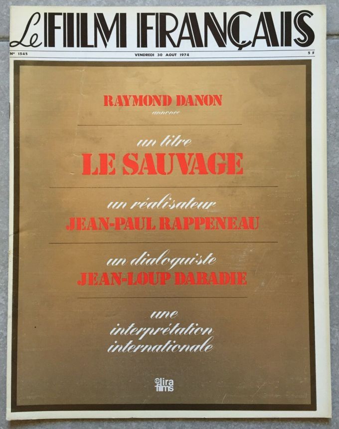 FILM FRANCAIS | LE magazine side cover Issue 1545 30 August 1974