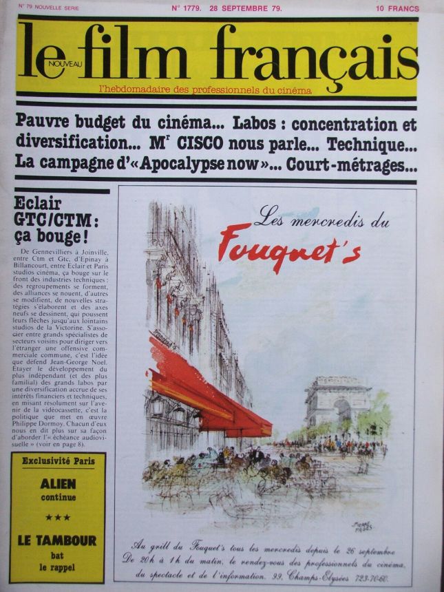 FILM FRANCAIS | LE magazine side cover Issue 1779 28 September 1979