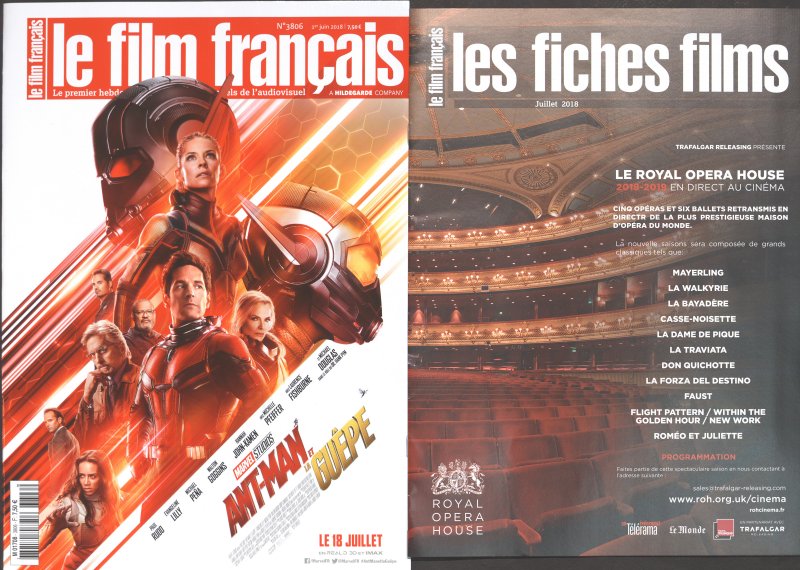 FILM FRANCAIS | LE magazine side cover Issue 3806 1 June 2018