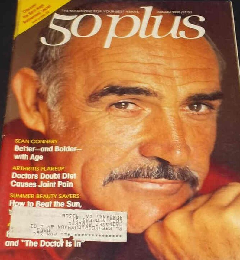 50 PLUS USA magazine side cover  August 1988