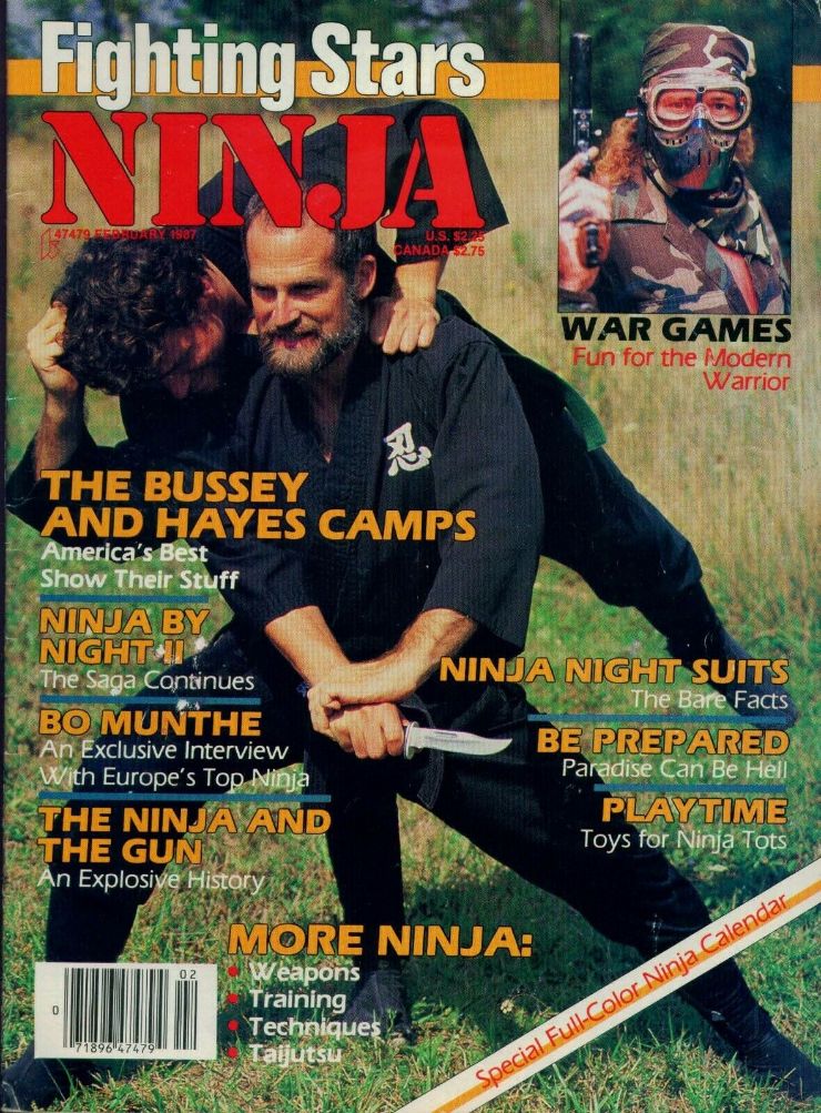 FIGHTING STARS magazine side cover  Vol 14 No 1  February 1987