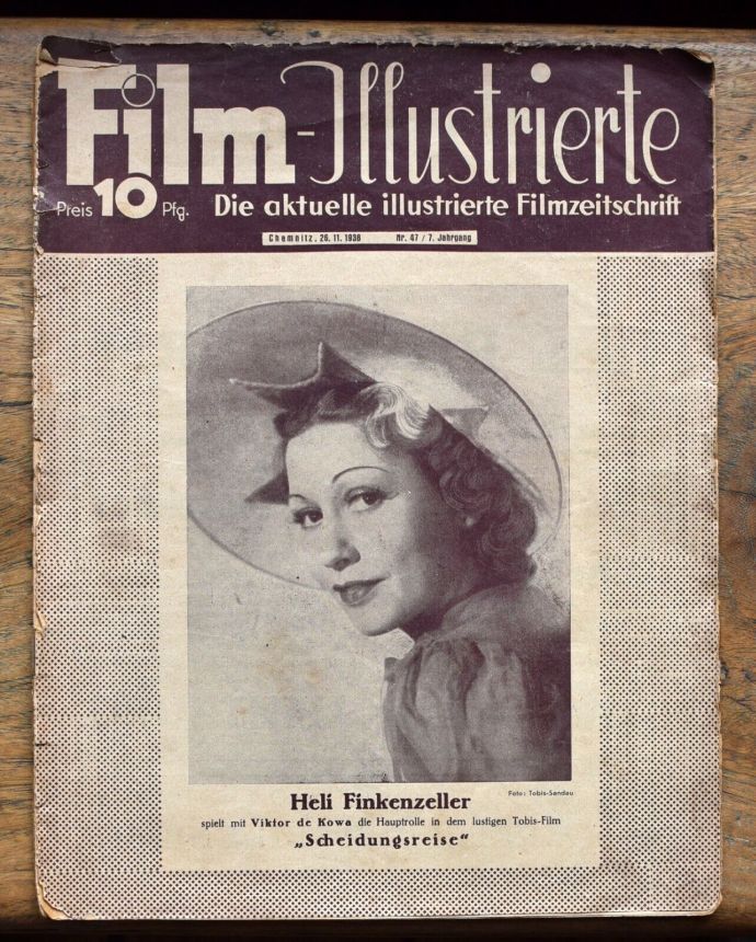 FILM ILLUSTRIERTE (1929-43) magazine side cover Issue 47 26 November 1938