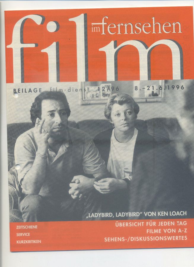 FILM IM FERNSEHEN magazine side cover Issue 12 8 June 1996