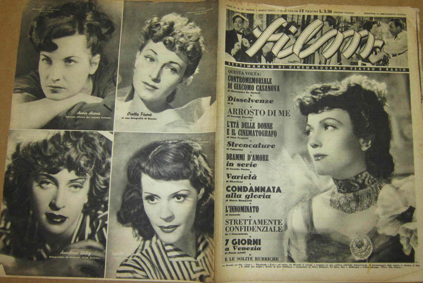 FILM (1938-50) magazine side cover Issue 10 1 April 1944
