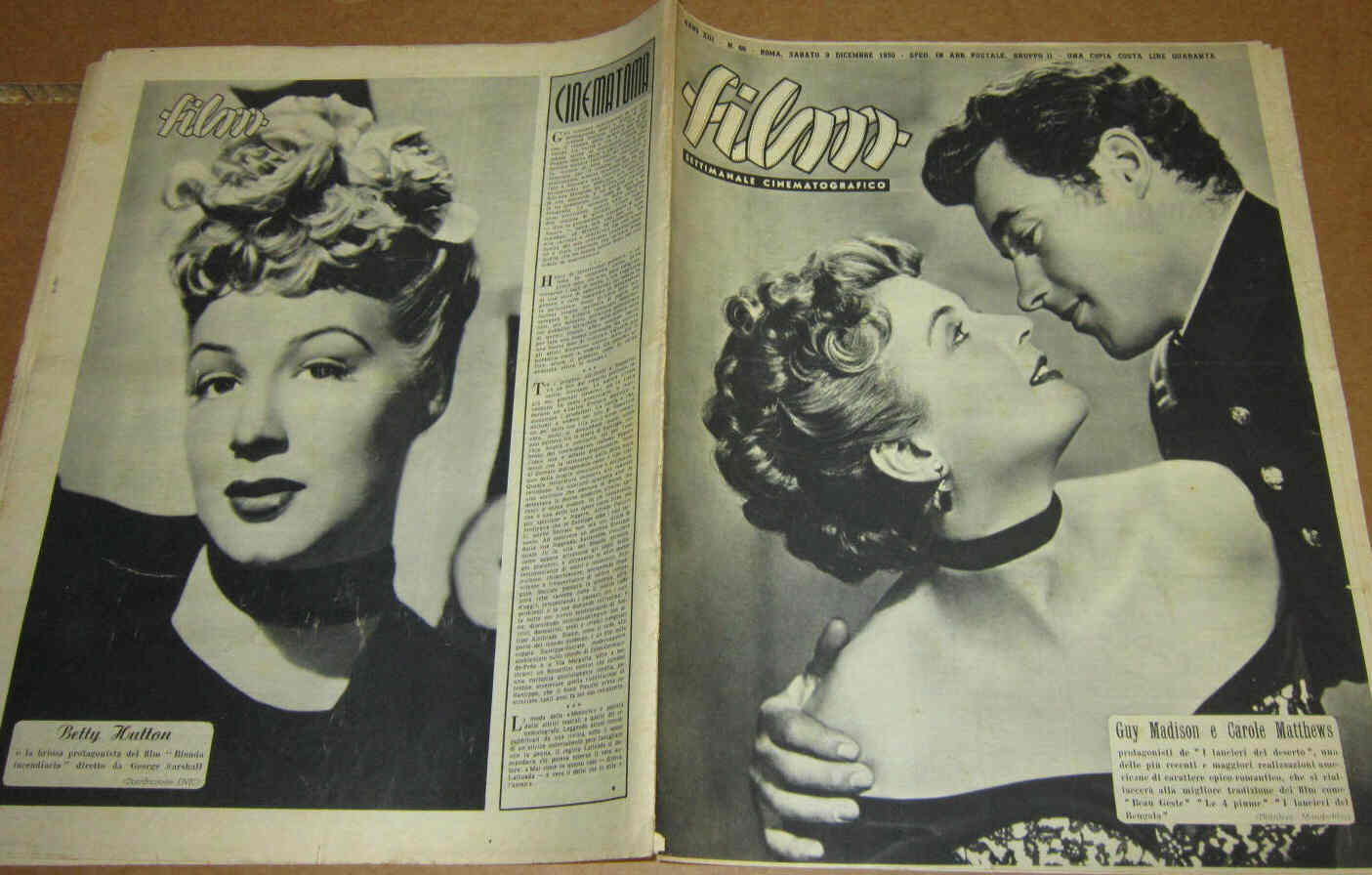 FILM (1938-50) magazine side cover 9 December 1950
