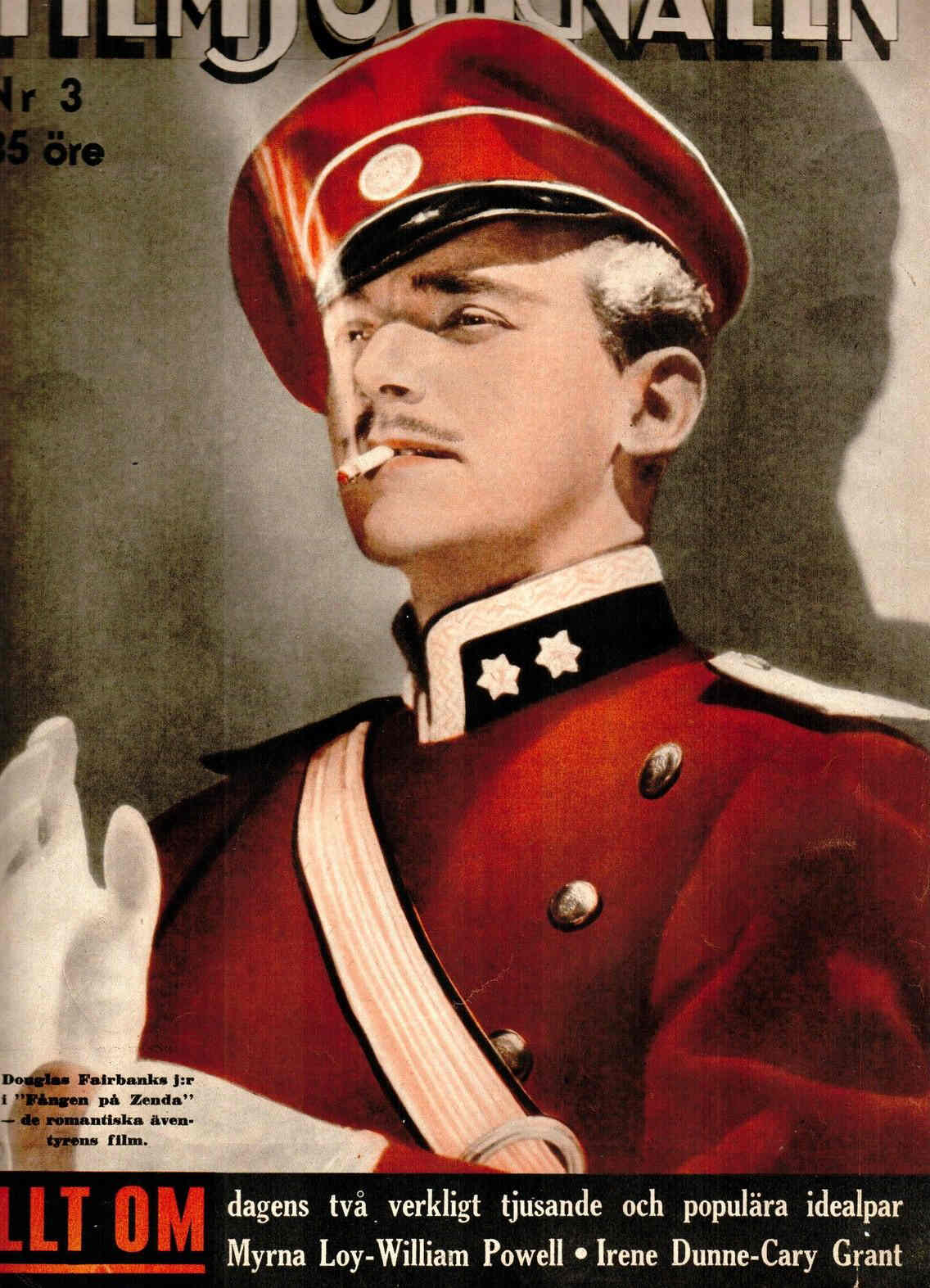 FILMJOURNALEN magazine side cover Issue 3  1938