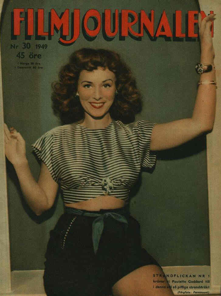 FILMJOURNALEN magazine side cover Issue 30  1949