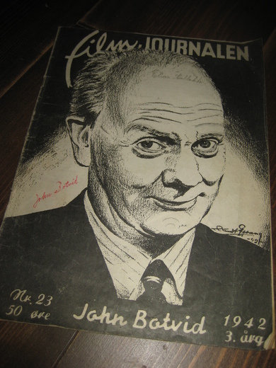 FILMJOURNALEN (Norway) magazine side cover Issue 23  1942