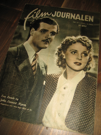 FILMJOURNALEN (Norway) magazine side cover Issue 10  1943