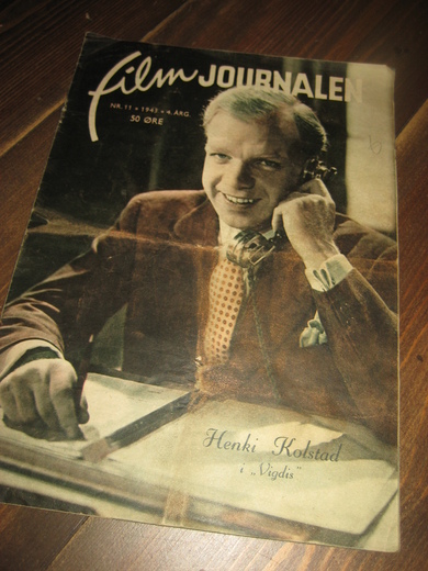 FILMJOURNALEN (Norway) magazine side cover Issue 11  1943