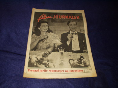 FILMJOURNALEN (Norway) magazine side cover Issue 15  1946
