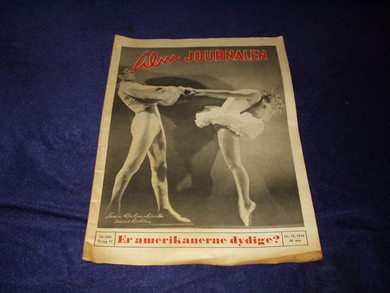 FILMJOURNALEN (Norway) magazine side cover Issue 18  1946