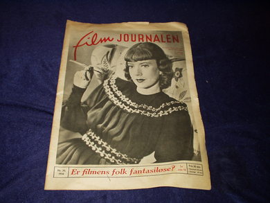 FILMJOURNALEN (Norway) magazine side cover Issue 20  1946