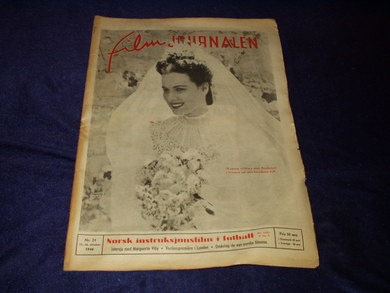 FILMJOURNALEN (Norway) magazine side cover Issue 21  1946