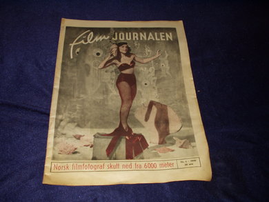 FILMJOURNALEN (Norway) magazine side cover Issue 5  1946