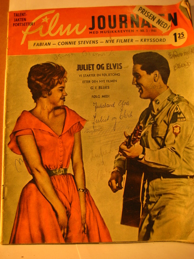 FILMJOURNALEN (Norway) magazine side cover Issue 3  1961