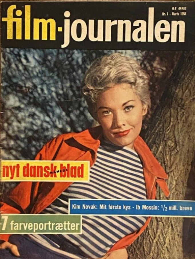 FILM-JOURNALEN magazine side cover Issue 1  March 1958