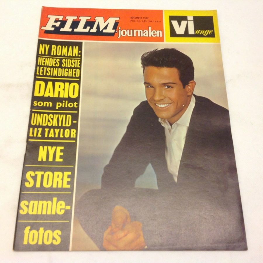FILM-JOURNALEN magazine side cover  November 1962