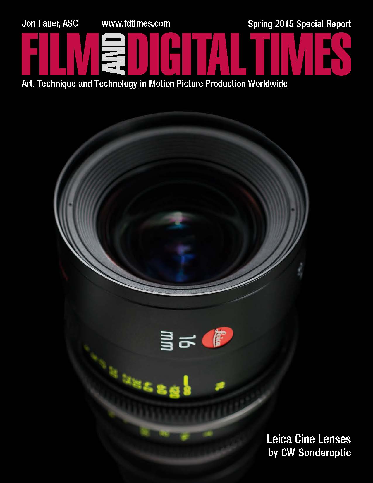 FILM AND DIGITAL TIMES magazine side cover  Special Spring 2015