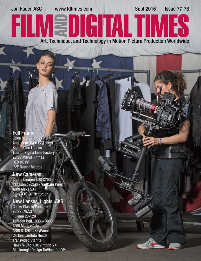 FILM AND DIGITAL TIMES magazine side cover Issue 77/8 September 2016