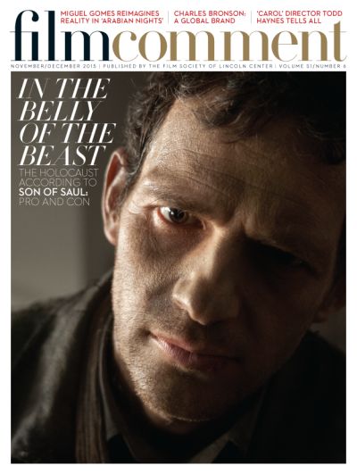 FILM COMMENT magazine side cover Issue 291 November/December 2015