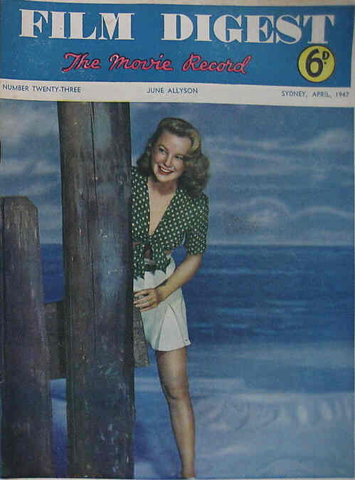 FILM DIGEST AND REVIEW magazine side cover Issue 23 April 1947