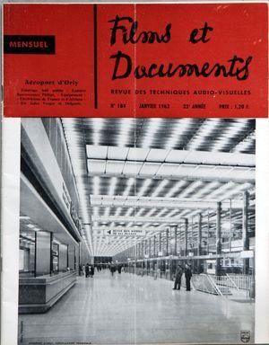 FILMS ET DOCUMENTS magazine side cover Issue 184  January 1963